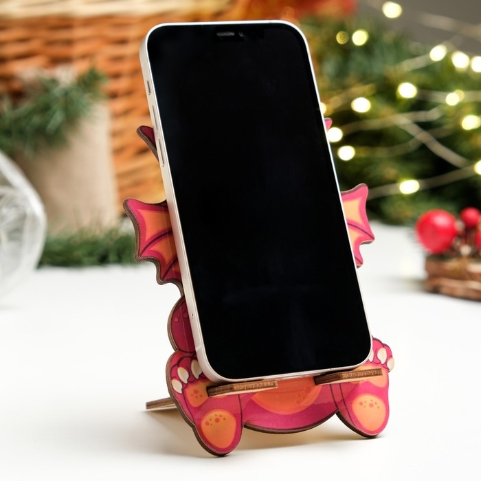 Подставка под телефон "Дракон розовый", 143 х 105мм