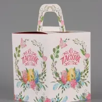 Пасхальная коробочка "Пасхальный венок" 15 х 15 х 18 см