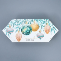 Коробка - конфета подарочная новогодняя складная &laquo;Акварельный новый год&raquo;, 18 х 28 х 10 см, Новый год