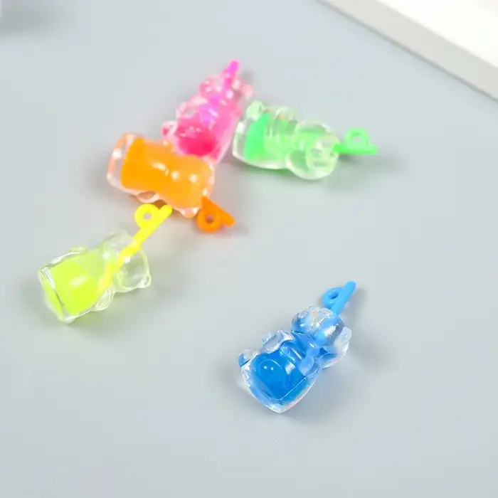 Декор для творчества пластик "Лимонад - мишка" МИКС 1,2х1,2х2,7 см