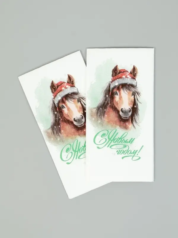 Символ года (6+6) 1/8 Салфетка 33х33, 2 слоя, 20шт. /12 , шт  № 2