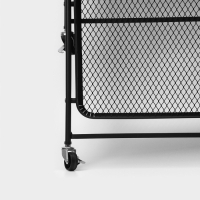 Этажерка напольная 3-х ярусная, 45,5&times;29,5&times;77,5 см, на колёсиках, цвет чёрный