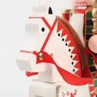 Новогодний декор "Щелкунчик на лошадке" 28 см