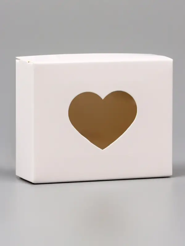 Коробка складная &laquo;Сердца&raquo;, ,белый, 10&times;8&times;3.5 см