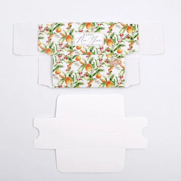 Коробочка для макарун &laquo;Новогодняя посылка&raquo; 12 х 5,5 х 5,5 см.