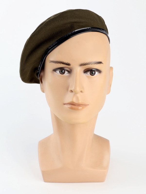 Берет военного, цвет тёмно-зелёный