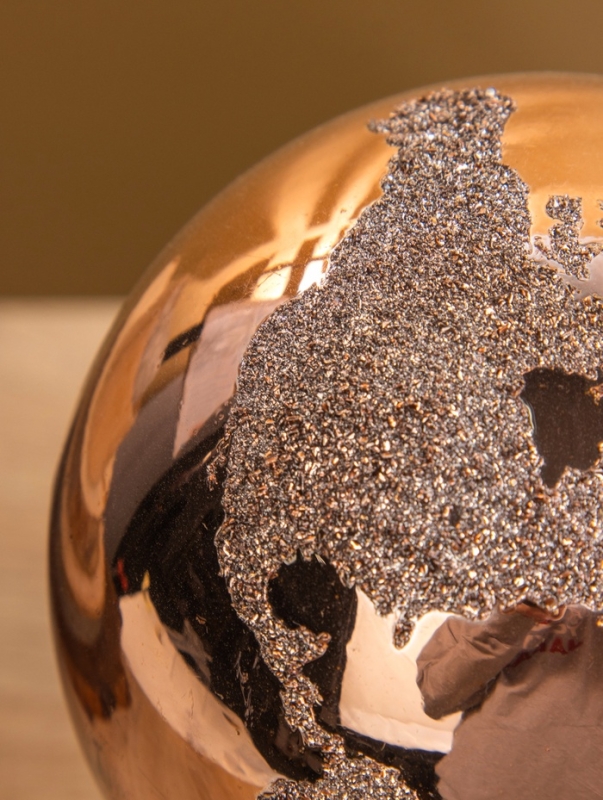 Глобус сувенирный "Сансет" 10х12,5х23 см, стекло, мрамор