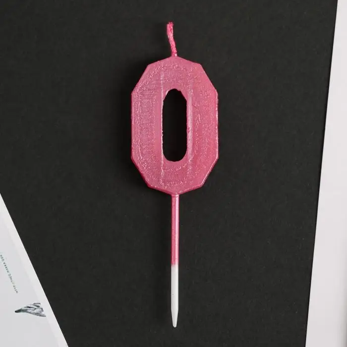 Свеча для торта, цифра &laquo;0&raquo;, 8,5 х 3 см