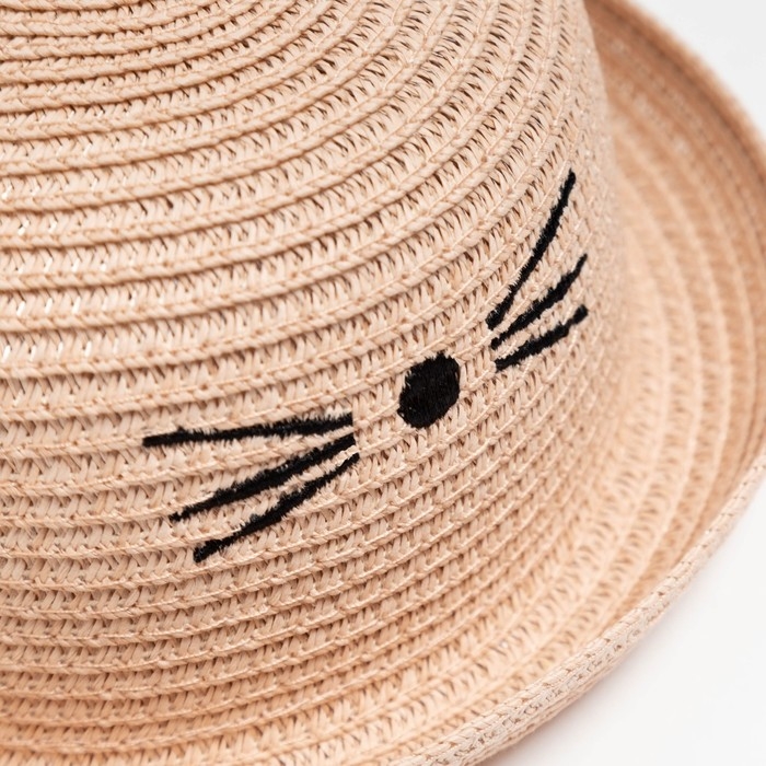 Шляпа для девочки MINAKU "Кошечка", цв. розовый, р-р 52