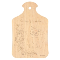 Доска для выжигания &laquo;Кот с букетом&raquo;