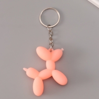Брелок резина "Воздушный шарик - Собачка" розовый 5х5,5 см