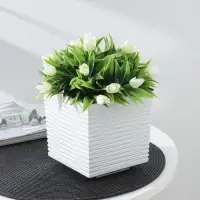 Кашпо со вставкой &laquo;Стиль&raquo;, 1,5 л, цвет мрамор