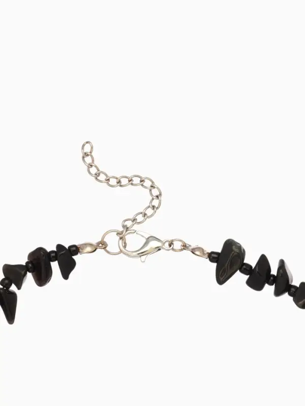 Ожерелье 20 см, цв. чёрно-серый