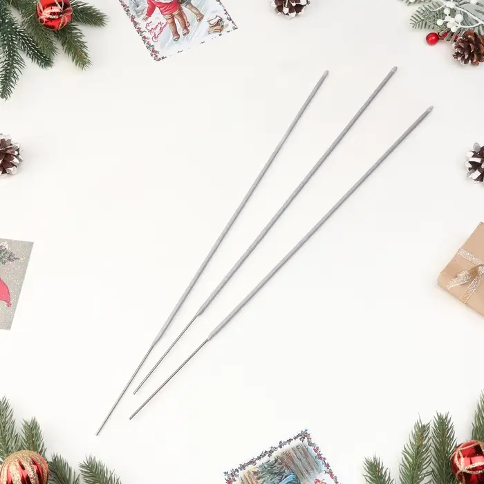 Бенгальские огни, 65 см, 3 штуки, &laquo;Белый снег&raquo;