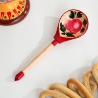 Ложка полубаская  &laquo;Матрёшка&raquo;, 19&times;6 см, микс