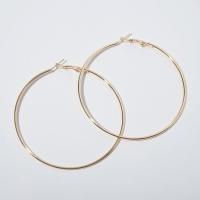 Серьги кольца QF «Классика», d=7 см, цвет золото Серьги кольца QF «Классика», d=7 см, цвет золото