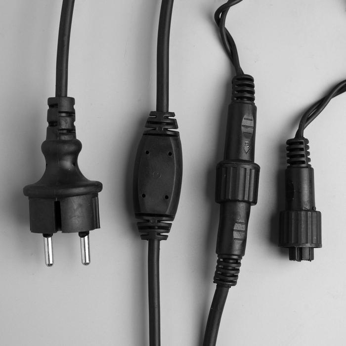 Гирлянда &laquo;Нить&raquo; 10 м, IP65, УМС, тёмная нить, 100 LED, свечение белое, 220 В