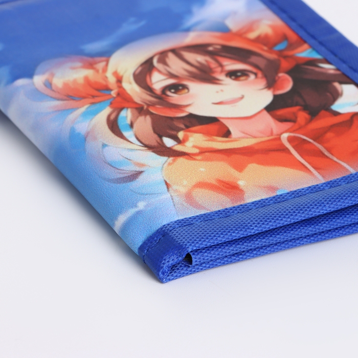 Кошелёк детский на липучке &laquo;Выбражулька&raquo;, цвет голубой