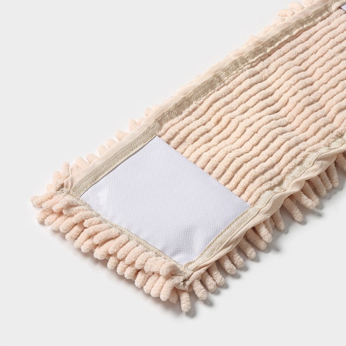 Насадка для плоской швабры Доляна &laquo;Пастель&raquo;, микрофибра букли, 43&times;13 см, цвет бежевый