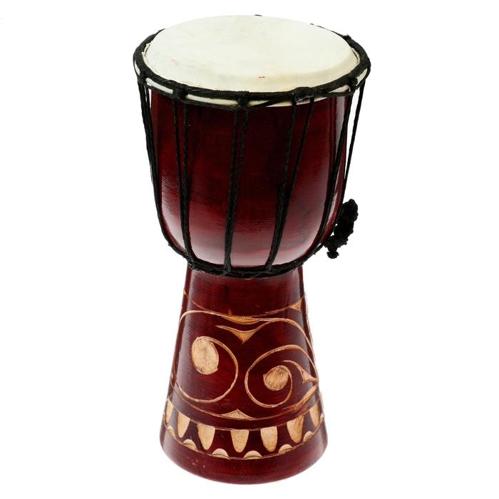 Сувенирный музыкальный инструмент барабан джембе "Светлый" 30х17х17 см МИКС