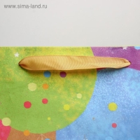 Пакет подарочный крафтовый горизонтальный, упаковка, &laquo;С Днем Рождения!&raquo;, ML 27 х 23 х 11,5 см