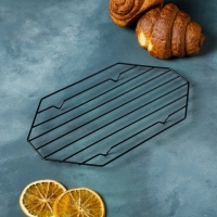 Решётка для глазирования и остывания кондитерских изделий KONFINETTA &laquo;Октаэдр&raquo;, 25&times;15&times;1,8 см, цвет чёрный