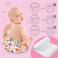Трусики-подгузник, многоразовый, с вкладышем &laquo;Бабочки&raquo;, Крошка Я