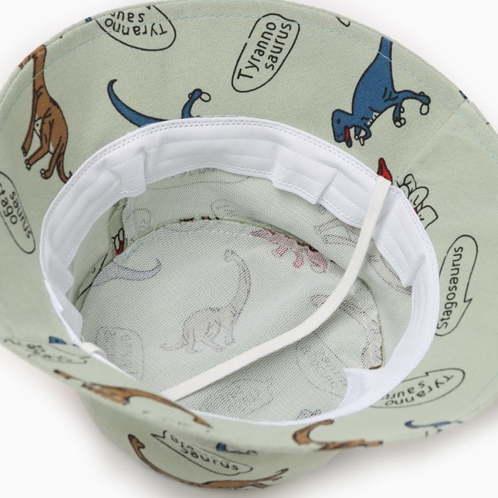 Панама детская MINAKU "Динозавры", цвет зелёный, р-р 49-50