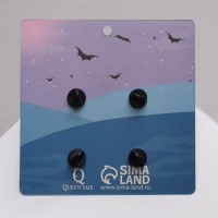 Набор значков (4 шт.) &laquo;Опасные зверюшки&raquo;, цветной в чёрном металле