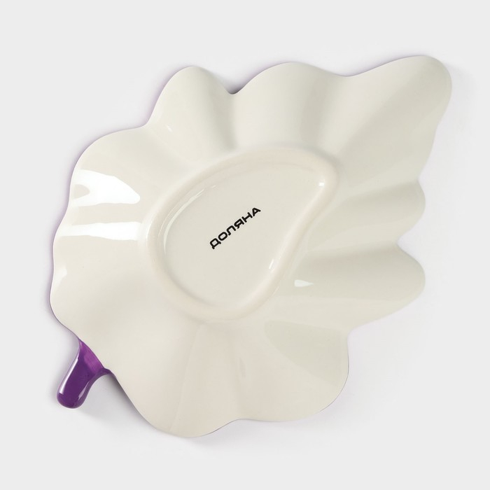 Блюдо сервировочное Доляна &laquo;Лаванда&raquo;, 21&times;15&times;4,5 см, цвет белый