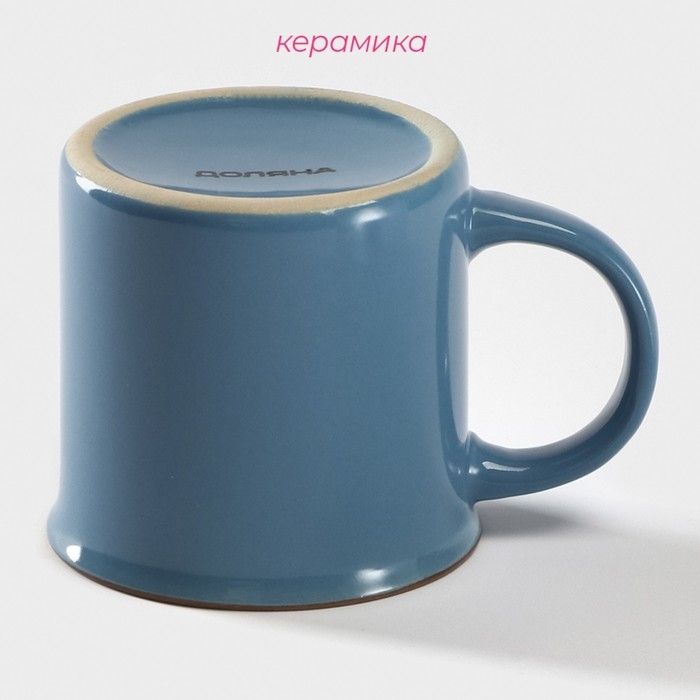 Кружка керамическая Доляна &laquo;Фламинго&raquo;, 180 мл, цвет синий