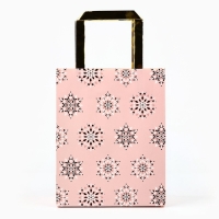 Пакет подарочный новогодний ламинированный &laquo;Танец снежинок&raquo;, MS 23 x 18 х 10 см