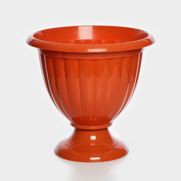 Кашпо уличное на ножке «Жасмин», 18 л, цвет коричневый Кашпо уличное на ножке «Жасмин», 18 л, цвет коричневый