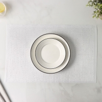 Салфетки сервировочные на стол Доляна, 4 шт, 45&times;30 см, ПВХ, цвет белый