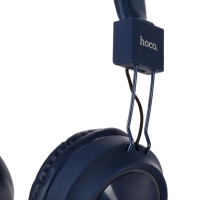 Наушники Hoco W25, беспроводные, накладные, BT5.0, 300 мАч, микрофон, синие Наушники Hoco W25, беспроводные, накладные, BT5.0, 300 мАч, микрофон, синие