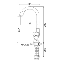 Cмеситель для кухни AccoonaA4883F, двухвентильный, силиконовый излив, силумин, черный/хром Cмеситель для кухни AccoonaA4883F, двухвентильный, силиконовый излив, силумин, черный/хром