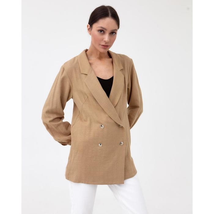 Жакет женский двубортный MIST р. 46, бежевый Жакет женский двубортный MIST р. 46, бежевый