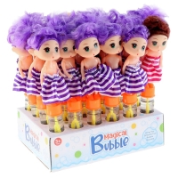 Мыльные пузыри &laquo;Кукла&raquo;, тёмная, 2,5 &times; 2,5 &times; 19,5 см