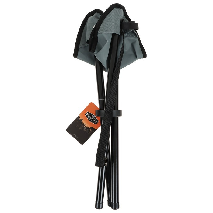 Стул туристический Maclay, р. 28х26х36 см, до 60 кг, цвет тёмно-серый