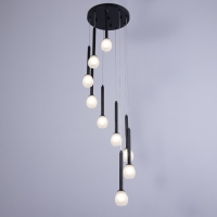 Светильник "Жаклин" 9х3Вт G4 Черный 30х30х180см