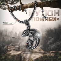 Кулон-амулет «Помпеи» хамелеон, цвет чернёное серебро, 70 см Кулон-амулет «Помпеи» хамелеон, цвет чернёное серебро, 70 см