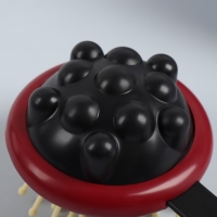 Массажёр-чесалка &laquo;Отдых&raquo;, двусторонний, универсальный, 35 &times; 6 &times; 8 см, цвет красный/чёрный