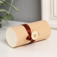 Шкатулка дерево под роспись тубус "Тонкий лист" с пуговкой 3,5х3,5х7,5 см Шкатулка дерево под роспись тубус "Тонкий лист" с пуговкой 3,5х3,5х7,5 см