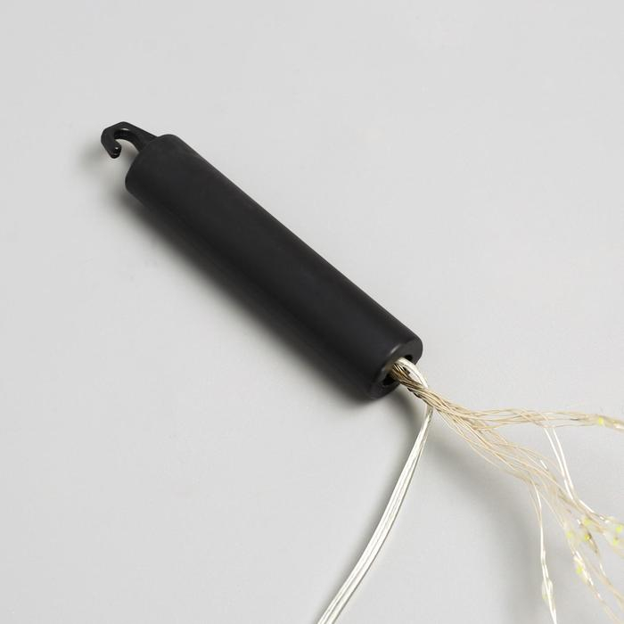 Гирлянда &laquo;Дреды&raquo; 1.5 м, IP20, серебристая нить, 125 LED, свечение тёплое белое, 12 В