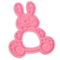 Прорезыватель силиконовый &laquo;Зайка&raquo;, цвет МИКС, КНОПА