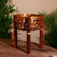 Подставка под горшок 24х26х30 см, бамбук Подставка под горшок 24х26х30 см, бамбук