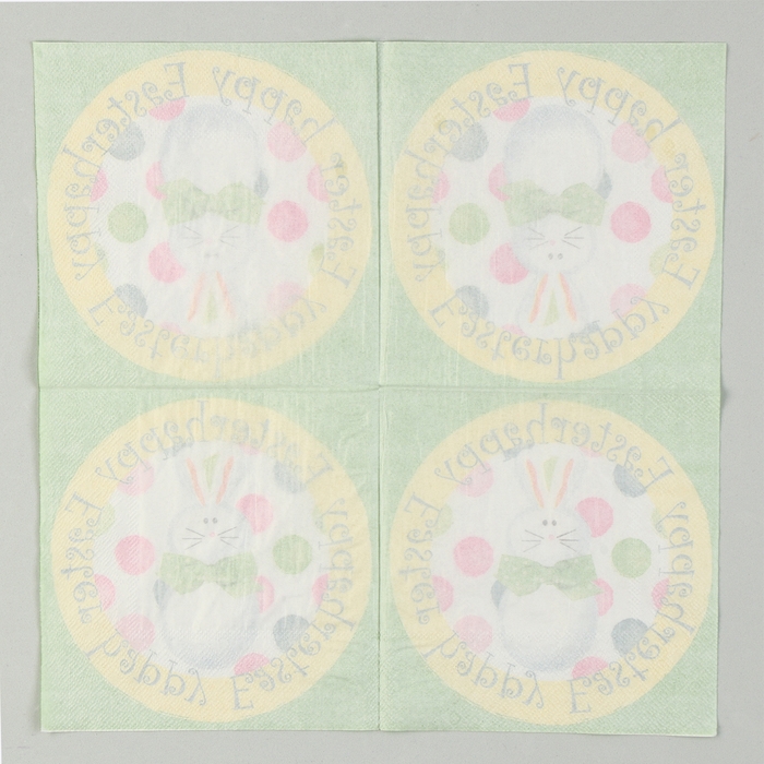 Салфетки бумажные &laquo;Светлой Пасхи&raquo; белый кролик, 33х33 см, набор 20 шт.