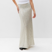 Юбка женская из пайеток MIST, р.44, серебряный Юбка женская из пайеток MIST, р.44, серебряный