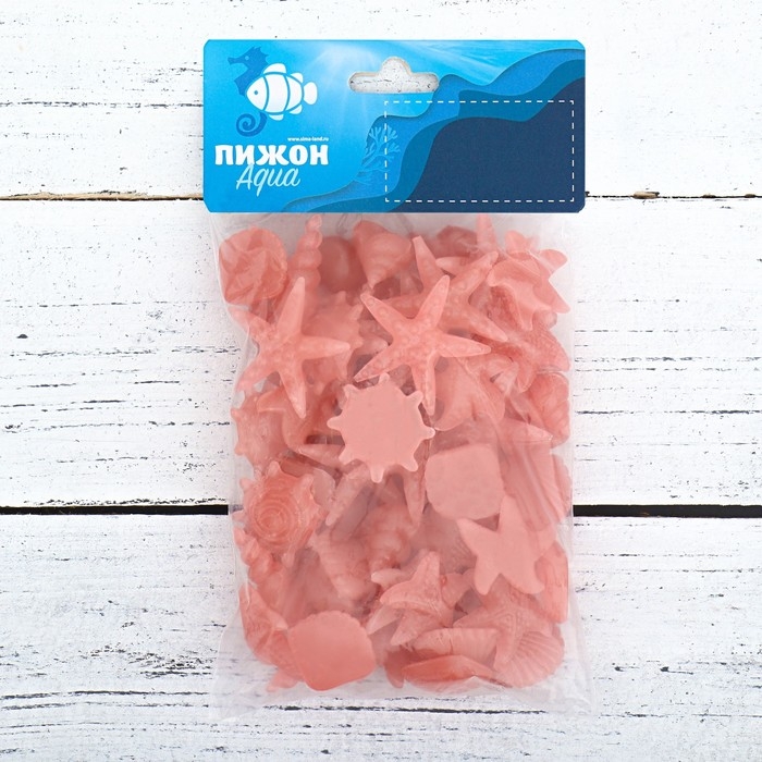 Декоративные фигурки для аквариума, светящиеся, Декоративные фигурки для аквариума, светящиеся, "Морские обитатели", 3 - 5 см, 200г, коралл