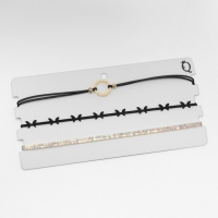 Чокер &laquo;Трио&raquo; бабочки (набор 3 шт.), цвет чёрно-золотой, 34 см